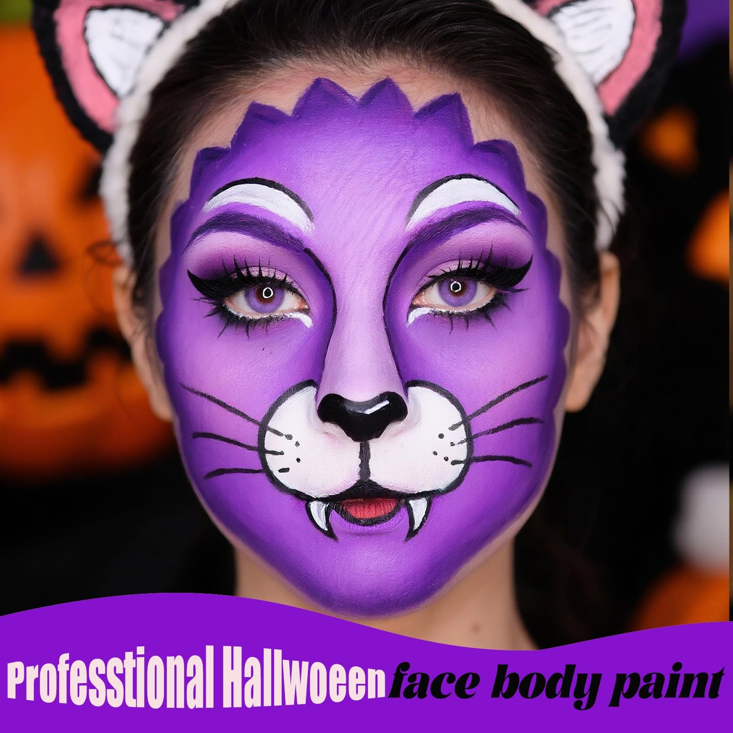 Purple Face Body Paint,Water Based Face Painting Special Effects,Full Coverage Cream Body Paint for Adults Halloween Costume Cosplay SFX Zombie Beauty & Personal Care TUHPIBK