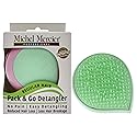 Michel Mercier Pack and Go Detangler - Unisex Detangling Hair Brush - Mini Portable Travel Size, Compact Brush - Regular Hair - Green-Pink - 1 pc Beauty & Personal Care Michel Mercier