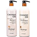 Oliology Nutrient Rich Coconut Oil Shampoo & Conditioner Combo Pack - Helps Restore Damaged Hair | Provides Intense Shine | Moisturizing | Made Beauty & Personal Care Oliology