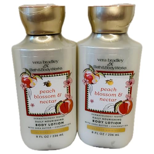 Bath & Body Works Peach Blossom & Nectar Body Lotion 2-Pack - Sweet Peach Floral Daily Moisturizer Beauty & Personal Care Bath & Body Works