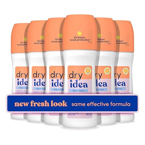 Dry Idea Fresh Linen Scent Roll On Deodorant & Antiperspirant for Women - Gentle on Sensitive Skin, 2X Longer Sweat Protection, 72Hr Sweat & Odor Beauty & Personal Care Dry Idea