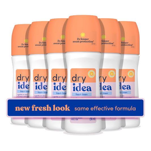 Dry Idea Fresh Linen Scent Roll On Deodorant & Antiperspirant for Women - Gentle on Sensitive Skin, 2X Longer Sweat Protection, 72Hr Sweat & Odor Beauty & Personal Care Dry Idea