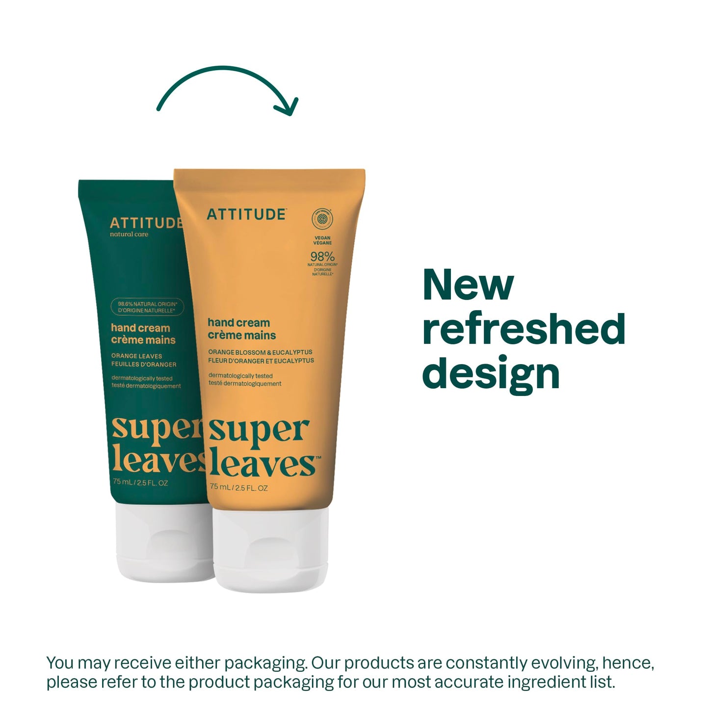 ATTITUDE Hand Cream, EWG Verified, Plant and Mineral-Based, Vegan Personal Care Products, Orange Blossom & Eucalyptus Scent, 2.5 Fl Oz Beauty & Personal Care ATTITUDE