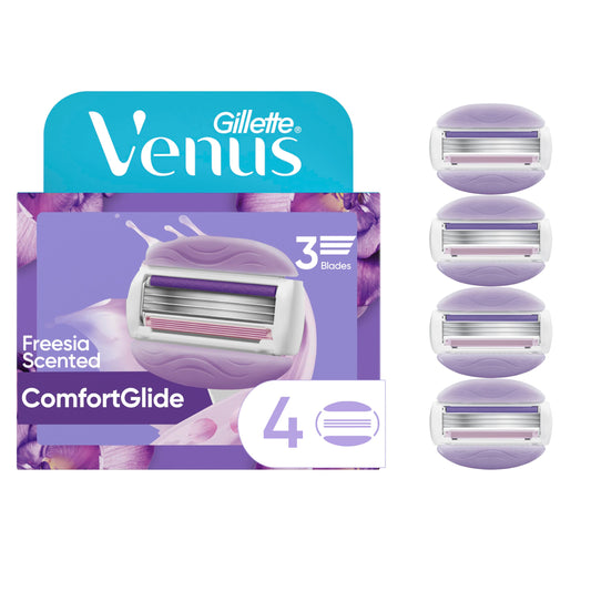 Gillette Venus ComfortGlide Freesia Women's Razor Refills, 4 Refills Beauty and Personal Care Gillette Venus Default Title