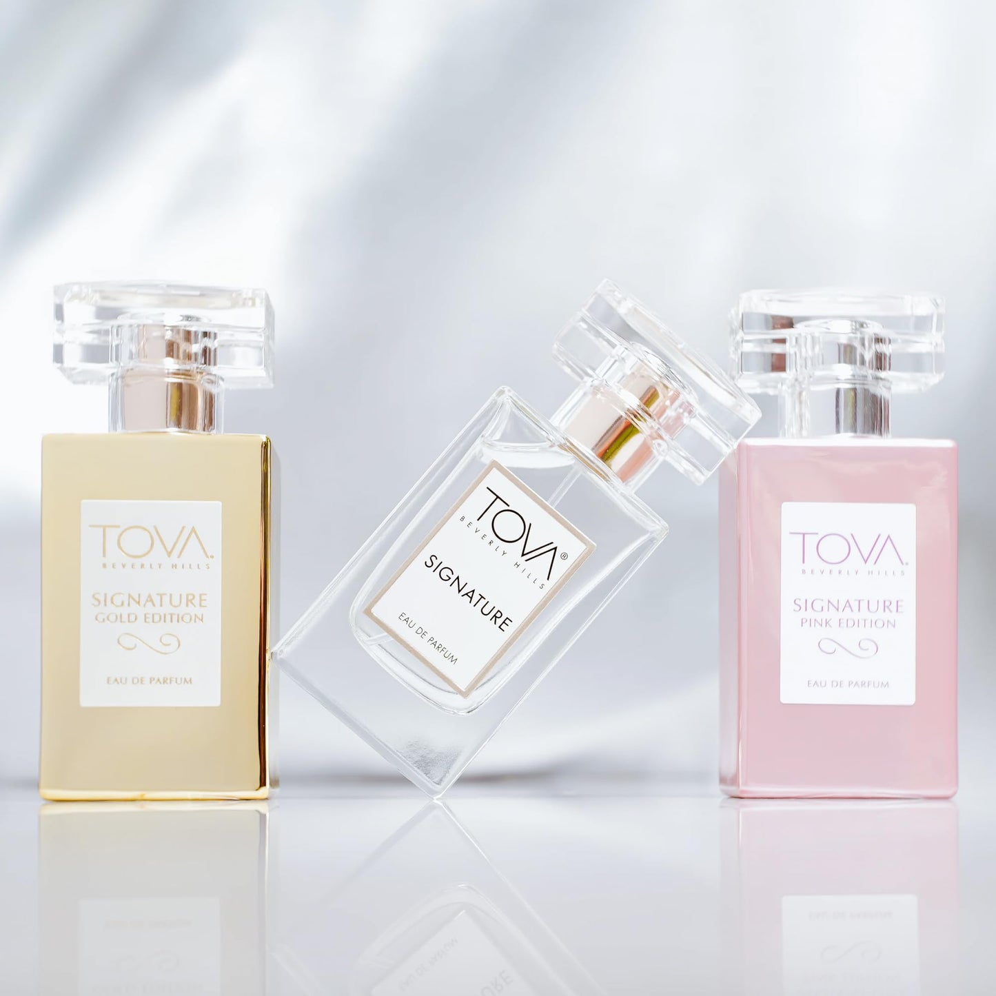 Tova Signature Metallic Set Eau De Parfum, 1 oz ea (Gold+Pink+Clear) Beauty & Personal Care Tova