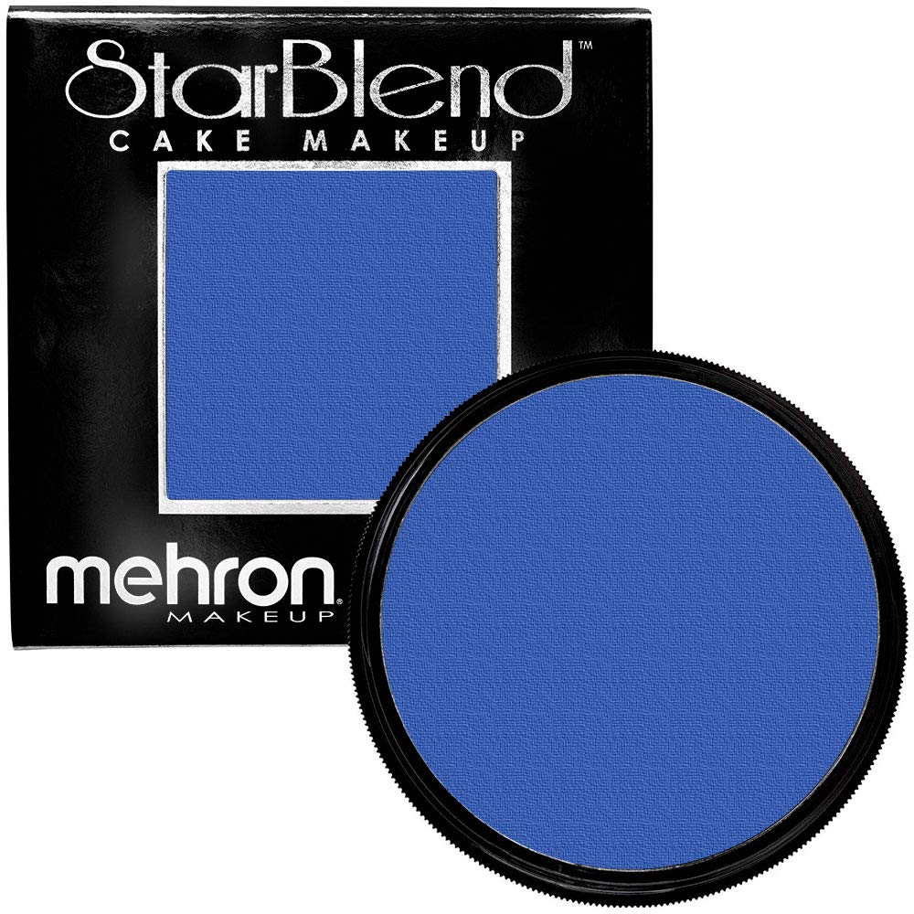 Mehron Makeup StarBlend Cake Makeup | Wet/Dry Pressed Powder | Powder Foundation | Blue Face Paint & Body Paint 2 oz (56g) Beauty & Personal Care Mehron