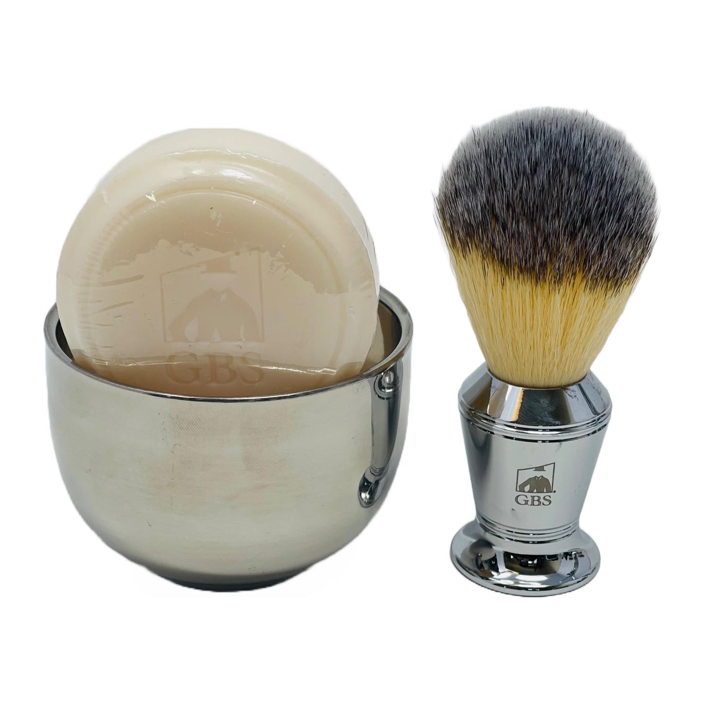 G.B.S Men's Shaving Kit - 5 Blade Razor Stainless Durable Wide Handle for Strong Grip, Shaving Brush, Razor + Brush Stand, Chrome shaving Bowl Beauty and Personal Care G.B.S