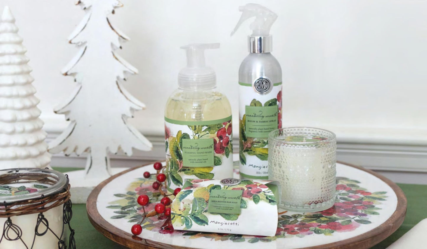 Mangiacotti Shea Butter Bar Soap Made in the USA Naturally Moisturizing with Essential Oils, 6-Ounce, Cranberry Wreath Beauty & Personal Care Mangiacotti