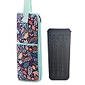2 Pieces Hair Flat Iron Case Holder Canvas Bag Heat Resistant Curling Iron Silicone Straightener Holder Mat for Hair Tools Curling Iron Organizer Bag Beauty & Personal Care WK IEASON
