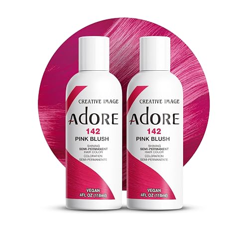 Adore Semi Permanent Hair Color (142 Pink Blush) (2 Pack) | Vegan & Cruelty-Free Pink Hair Dye | No Ammonia, No Peroxide, No Alcohol | 4 Fl Oz Beauty & Personal Care Adore