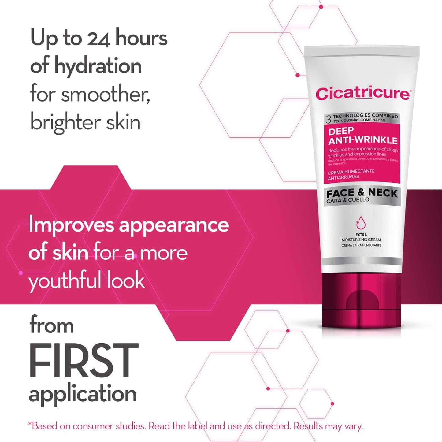 Cicatricure Deep Anti-Wrinkle Face & Neck Cream, Reduces the Appearance of Wrinkles from 1st Use, Face Moisturizer, Anti-Aging Cream, Non-Greasy Beauty & Personal Care Cicatricure