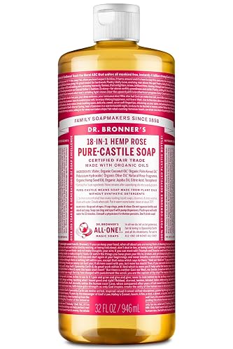 Dr. Bronner 'S Magic Soaps 18-In-1 Hemp Pure Castile Soaps Rose 32 Fl. Oz. by Dr. Bronner Beauty & Personal Care Dr. Bronner's