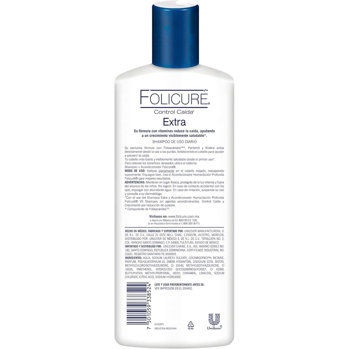 Tu Salud Plus Folicure Hair Growth Shampoo - Control Caida Extra, 11.8 fl oz - Routine Shampoo for Hair Growth, Strengthening and Revitalizing Formula