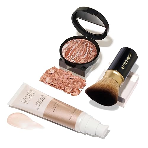 LAURA GELLER NEW YORK Ready-n-Radiant Kit (3 PC) - Baked Bronze-n-Brighten, Medium + Spackle Super-Size Skin Perfecting Primer, Champagne Glow + Beauty & Personal Care LAURA GELLER NEW YORK