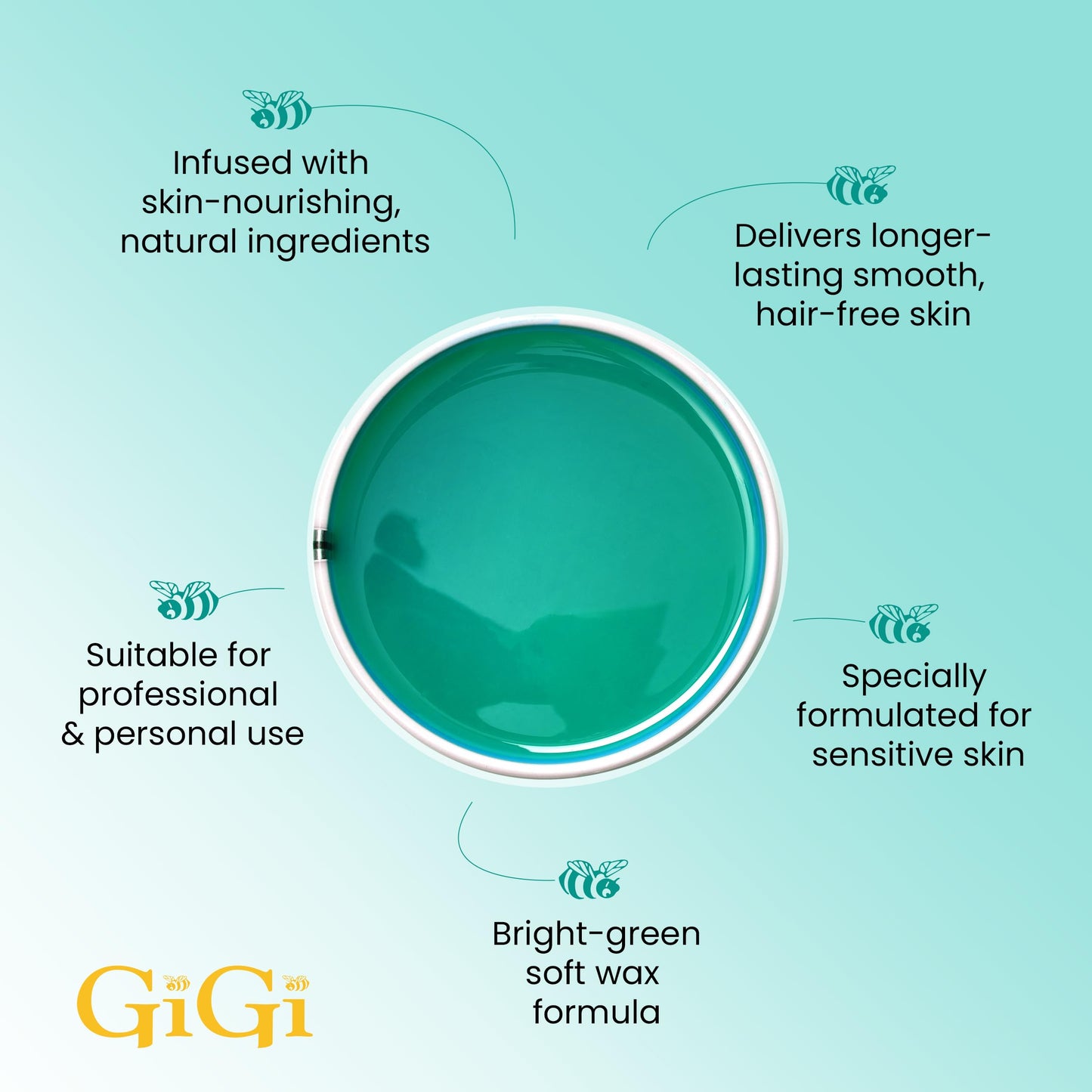 Gigi Neon Soft Wax, Pineapple - Hair Removal Wax for Sensitive Skin & Body, Salon & At-Home Waxing for Women, 14 Oz Beauty and Personal Care GIGI