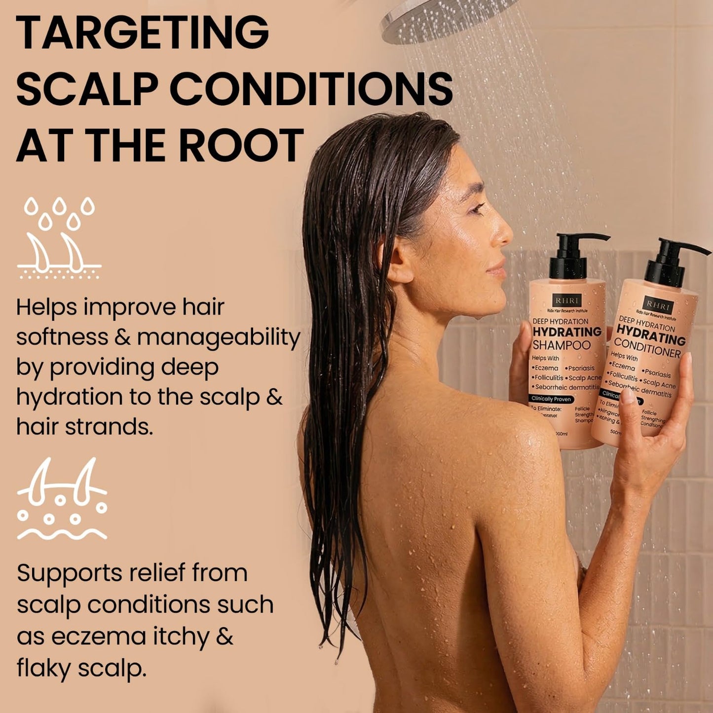 34 OZ Hydrating Shampoo & Conditioner Set for Dry, Damaged, Oily & Fine Hair | Strengthens Roots for Thicker, Stronger Hair, Nourishes Scalp, Reduces Beauty & Personal Care Rida Hair Research Institute
