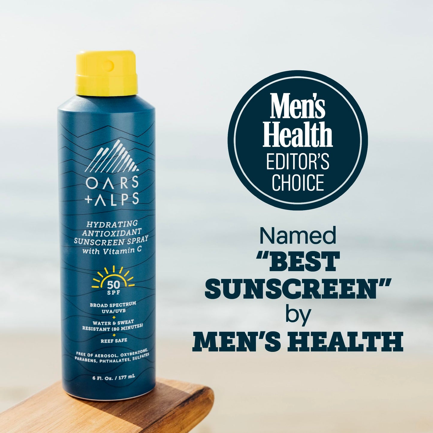 Oars + Alps Sunscreen Spray for Face & Body Spray Sunscreen Infused with Vitamin C & Antioxidants, No White Residue, Water & Sweat Resistant, All Skin Beauty & Personal Care Oars + Alps