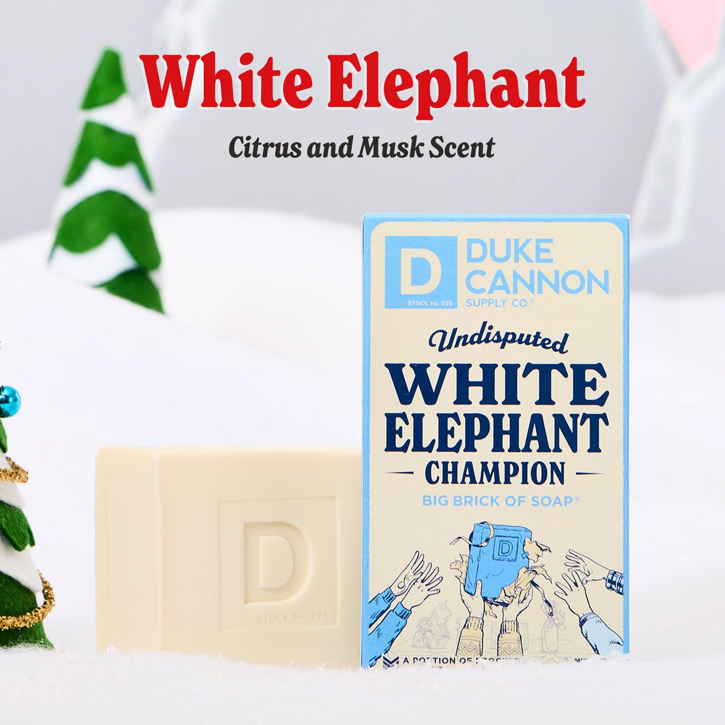 Duke Cannon Supply Co. White Elephant Bar Soap - 10oz Large Soap Brick with Citrus Musk Scent - Holiday Gag Gift, Funny White Elephant Gift Idea Beauty & Personal Care Duke Cannon Supply Co.