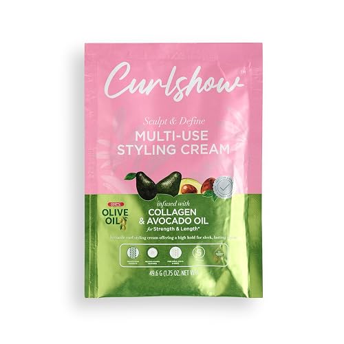 ORS Olive Oil Curlshow Multi-Use Styling Cream Infused with Collagen & Avocado Oil for Strength & Length Travel Packet 1.75 Ounce (1) Beauty & Personal Care ORS