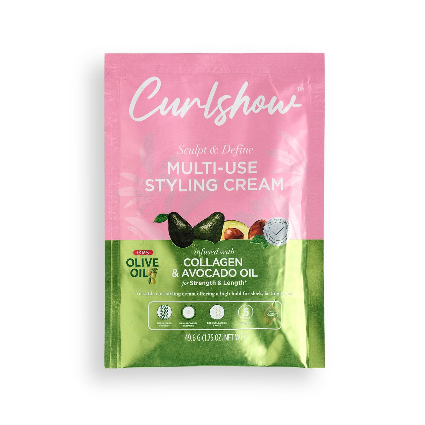 ORS Olive Oil Curlshow Multi-Use Styling Cream Infused with Collagen & Avocado Oil for Strength & Length Travel Packet 1.75 Ounce (1) Beauty & Personal Care ORS