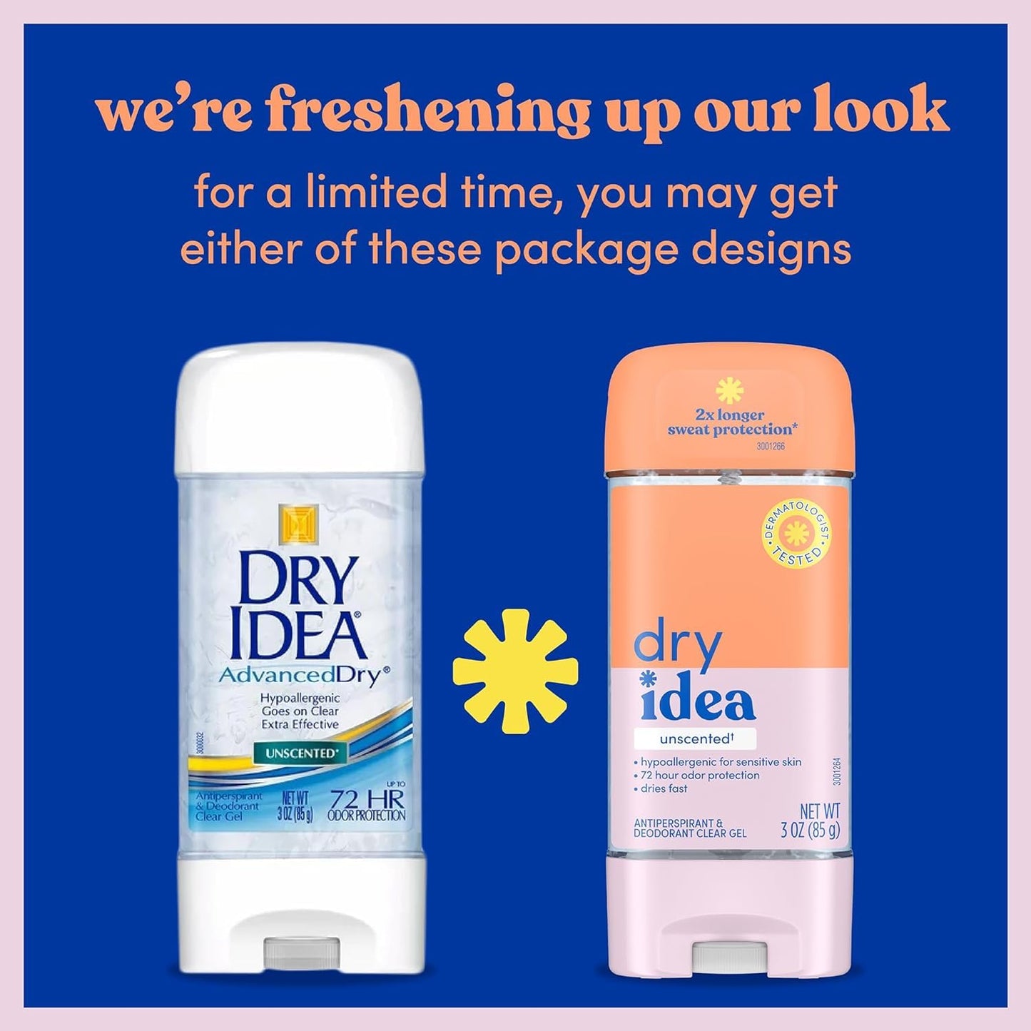 Dial Dry Idea Anti-Perspirant and Deodorant, Unscented, Hypo-Allergenic, 3 oz, Clear Beauty and Personal Care Dry Idea