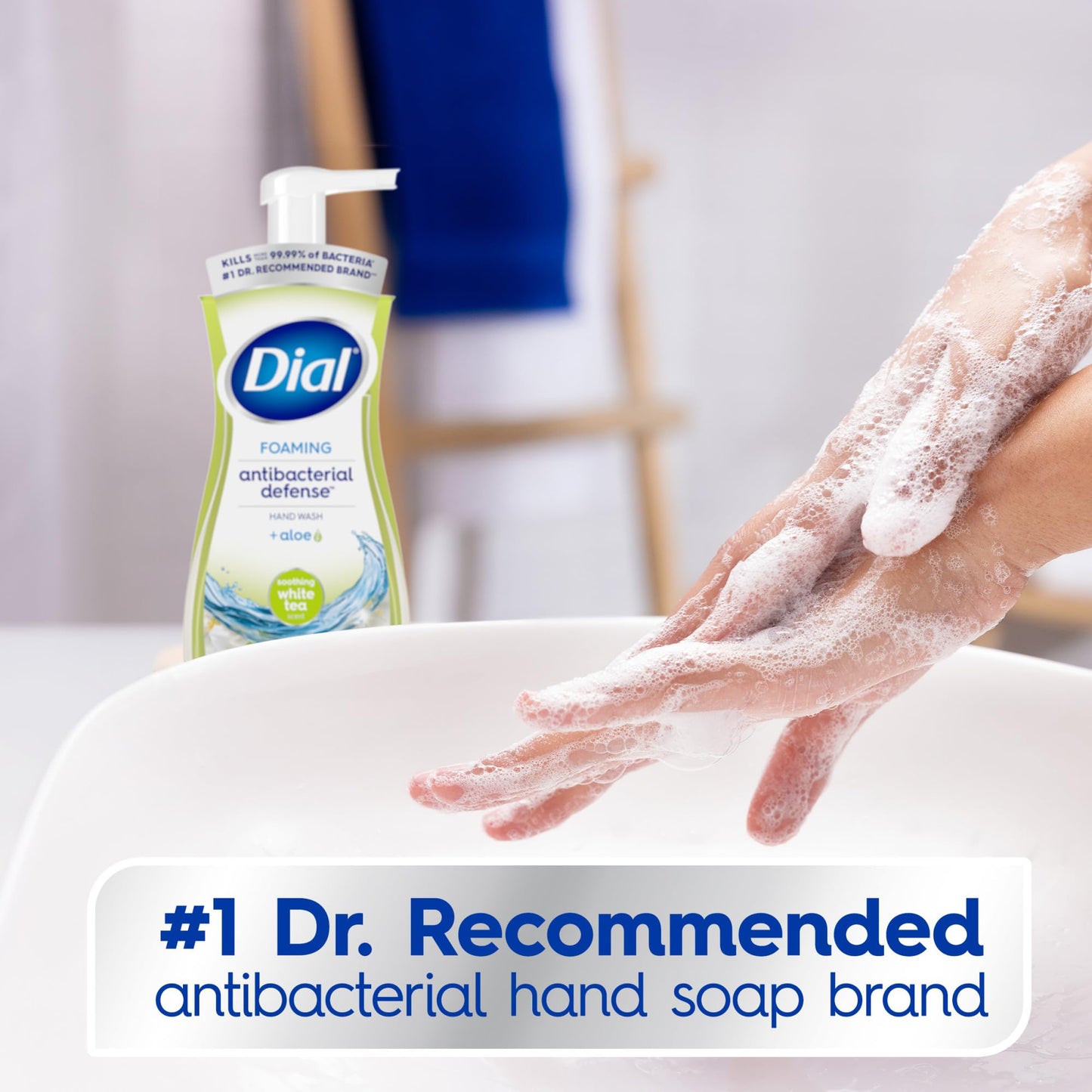 Dial Antibacterial Foaming Hand Wash, Soothing White Tea, 7.5 fl oz Beauty and Personal Care Dial