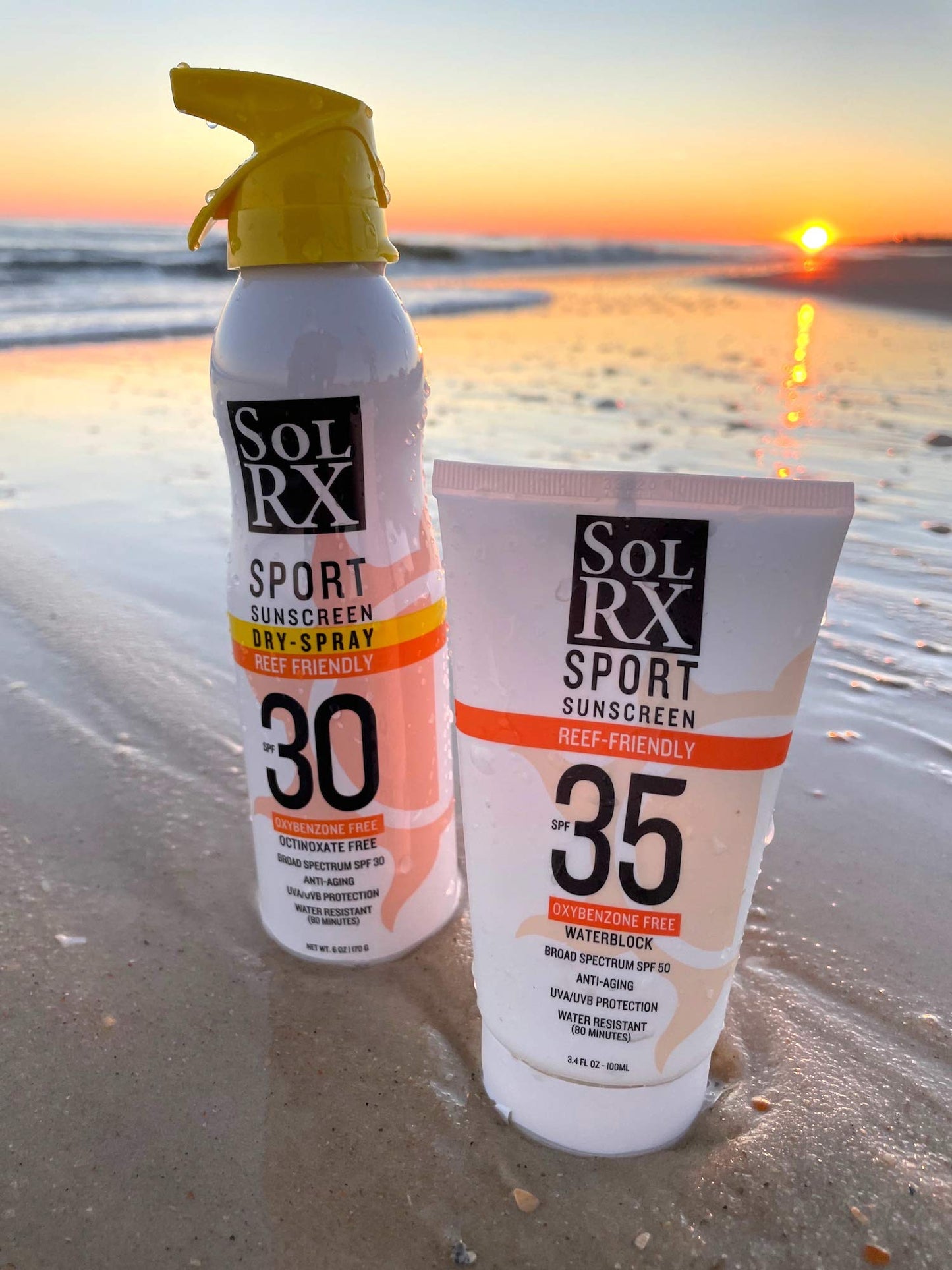 SolRX SPORT SPF 35 Sunscreen, Reef Friendly, Oxybenzone Free, Fragrance Free Beauty & Personal Care SolRX