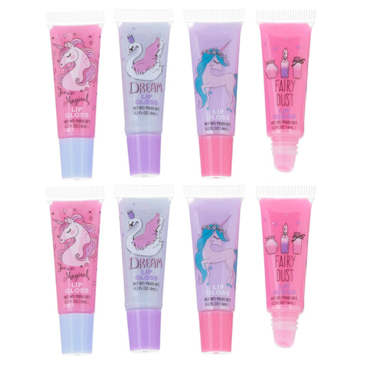 EXPRESSIONS 8pc Lip Gloss Set - Flavored Tubes, Non-Toxic Kid-Friendly, Sweet Scented Holiday Gifts, Children Birthday Party Favor Assortment Beauty & Personal Care EXPRESSIONS