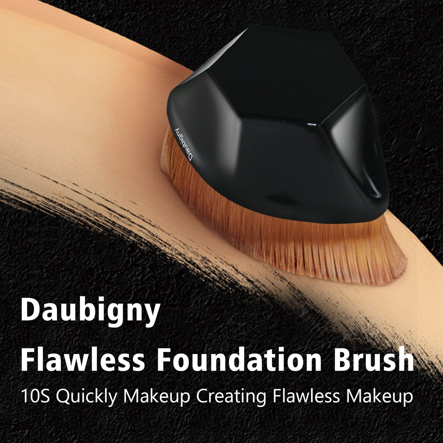 Foundation Makeup Brush Flat Top Kabuki Hexagon Face Blush Liquid Powder Foundation Brush for Blending Liquid, Cream or Flawless Powder Cosmetics Beauty & Personal Care Daubigny