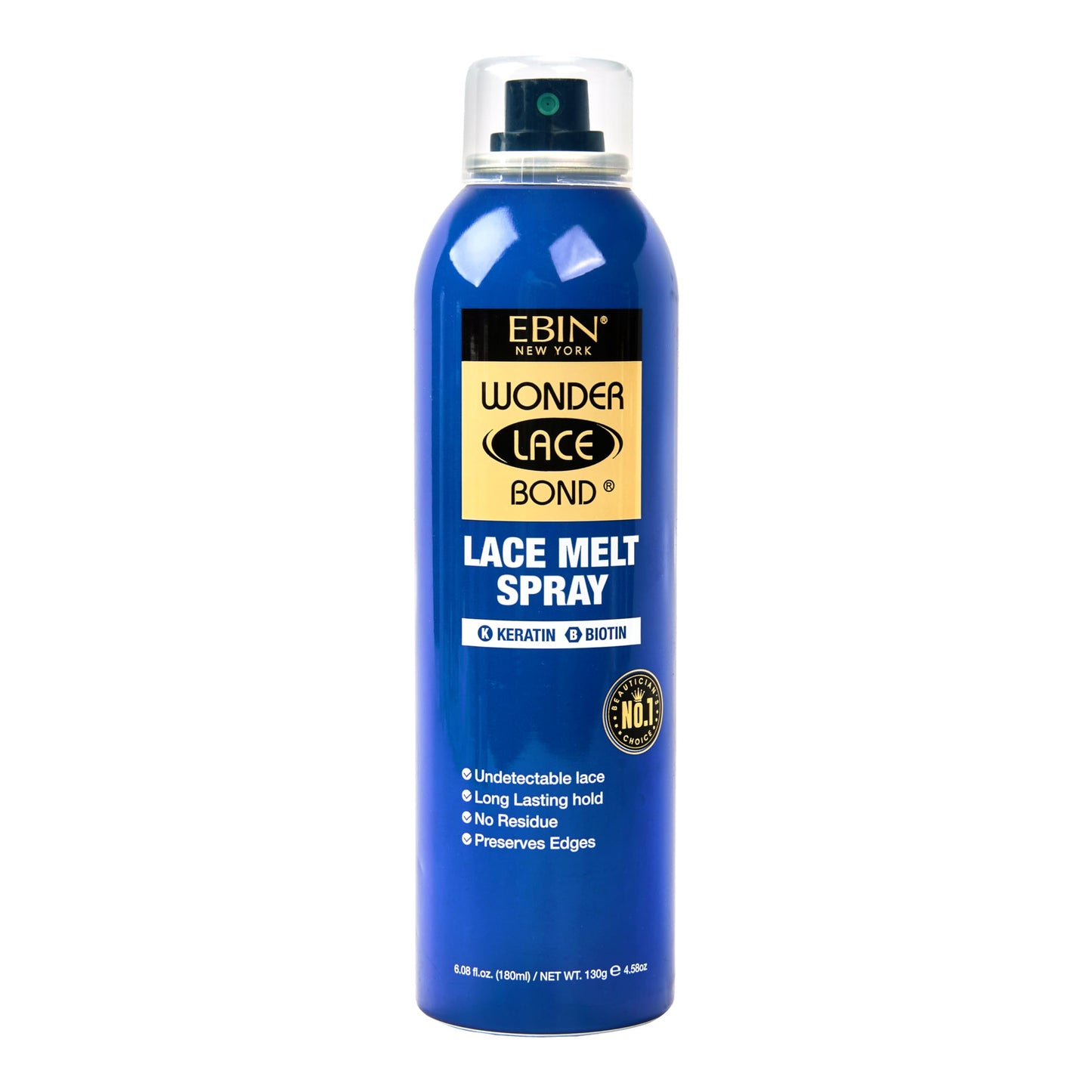 EBIN New York Wonder Lace Melt Spray – 6.08 oz Keratin & Biotin Infused, Long-Lasting Hold, No Residue, Preserves Edges & Undetectable Lace Beauty & Personal Care EBIN NEW YORK