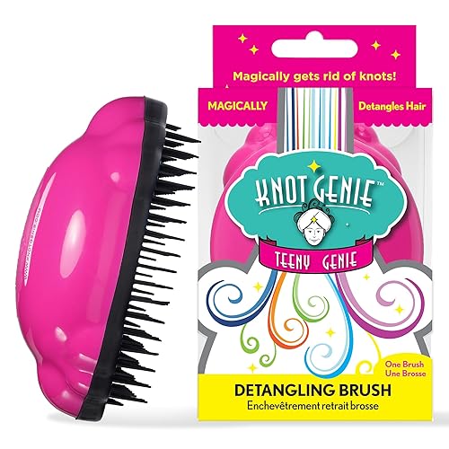 Knot Genie Teeny Detangling Hair Brush for Kids (Fairy Pink) | Perfect Detangling Brush for Curly Hair, Gently Separate Tangles, Leaves Hair Smooth Beauty & Personal Care Knot Genie