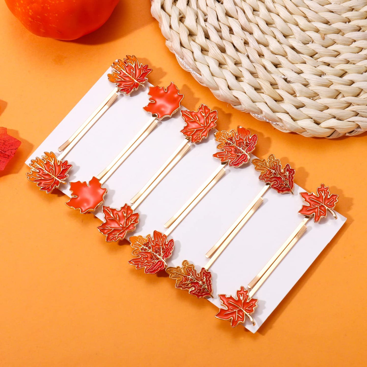 YAHPERN 12PCS Fall Hair Clips for Women Thanksgiving Hairpins Harvest Turkey Maple Leaf Pumpkin Hair Clips Autumn Bobby Pins Costume Party Hair Beauty & Personal Care YAHPERN