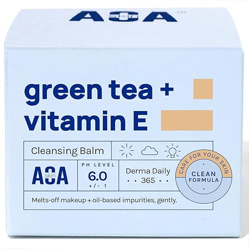 AOA STUDIO Green Tea & Vitamin E Cleansing Balm, Waterproof Makeup Remover, Oil Based Makeup Remover, K beauty Skin Care, Soothing and Brightening Beauty & Personal Care AOA STUDIO