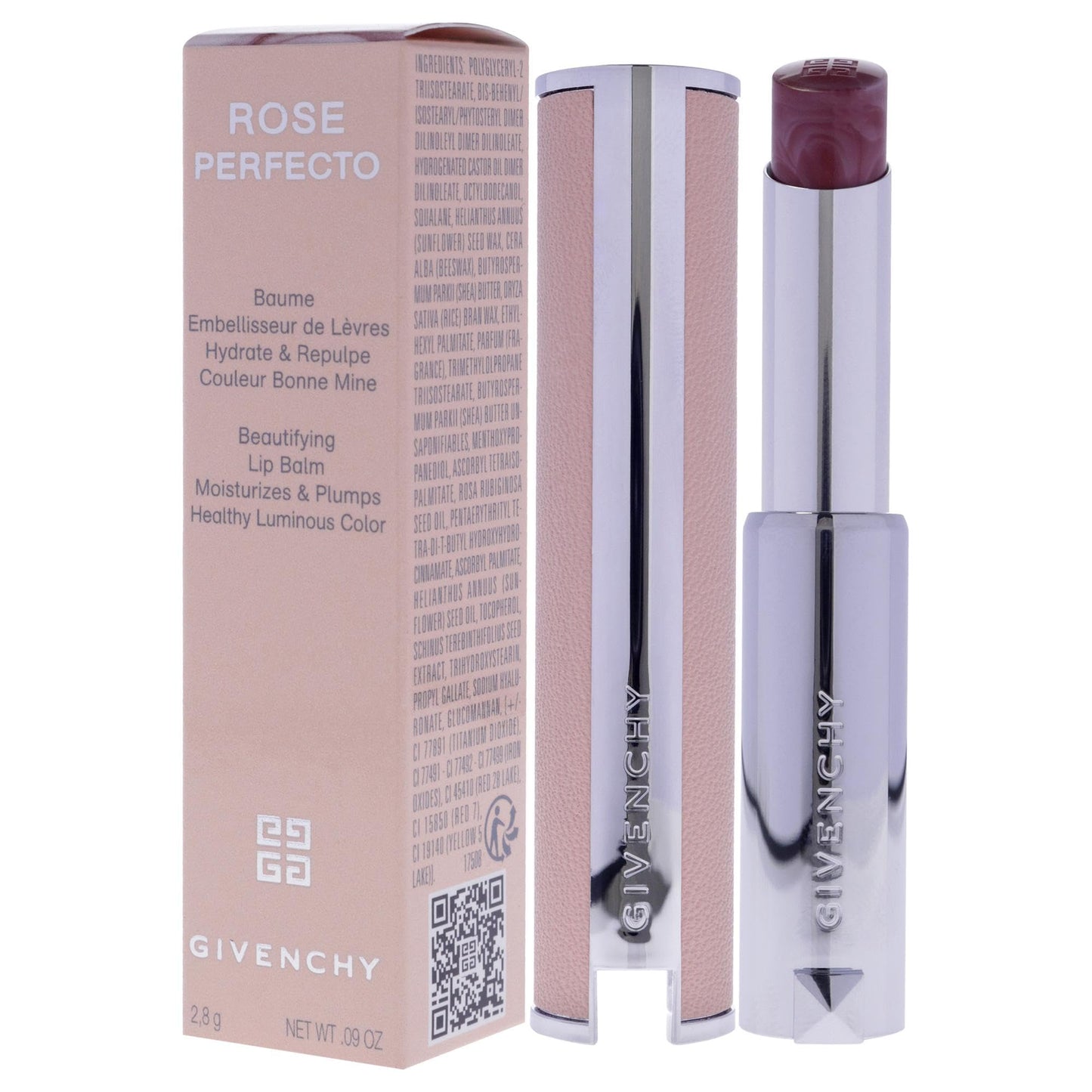 Rose Perfecto Plumping Lip Balm - N102 Feeling Nude by Givenchy for Women - 0.09 oz Lip Balm Beauty and Personal Care Givenchy