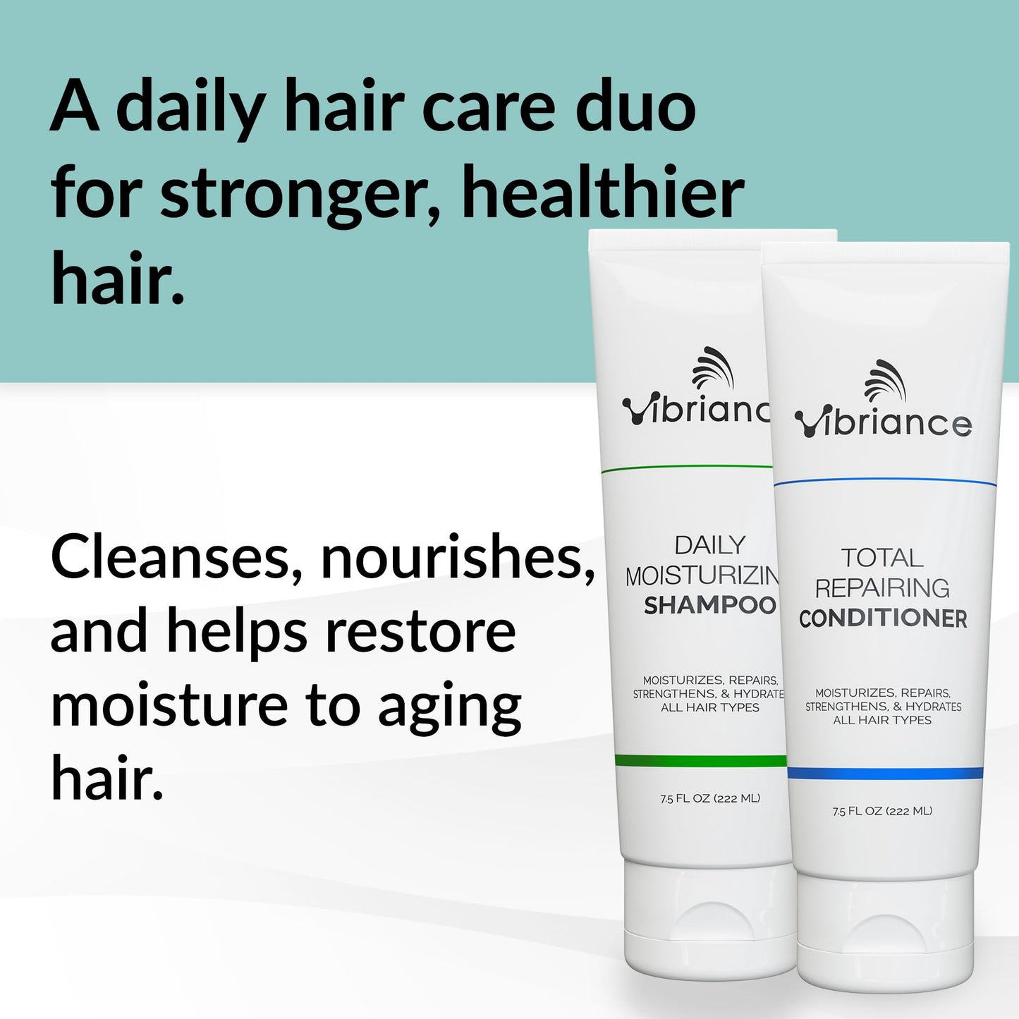 Vibriance Shampoo and Conditioner Set - Strengthening Wash Infused with Biotin for Dry, Damaged, Aging Hair - Deeply Hydrating, Moisturizing Beauty & Personal Care Vibriance