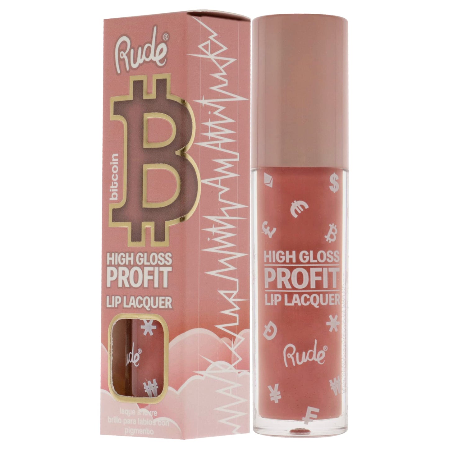 Rude Cosmetics High Gloss Profit Lip Lacquer - Bitcoin Lip Gloss Women 0.141 oz Beauty & Personal Care RUDE