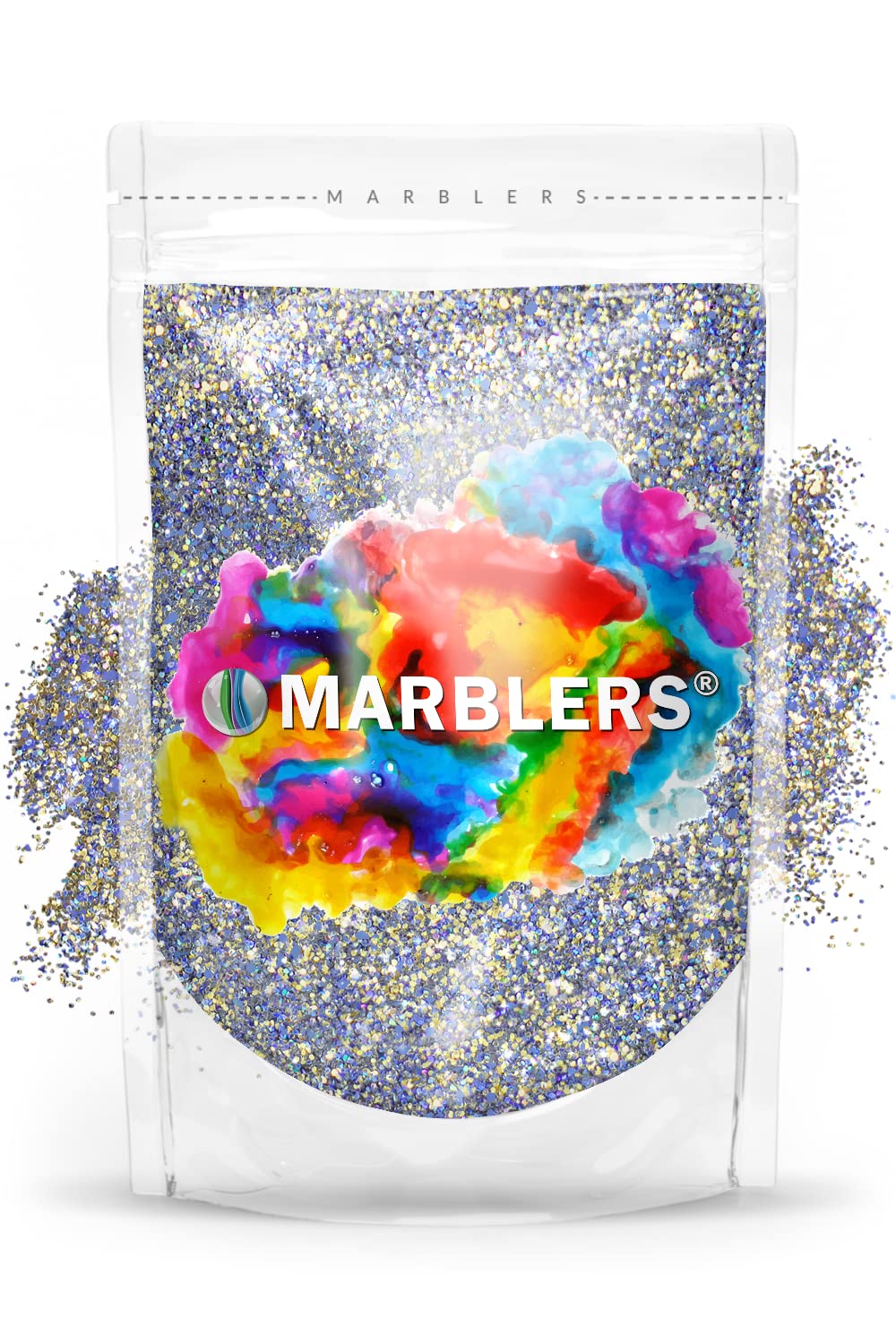 MARBLERS Holographic Glitter [Gold Splash Blue] 3oz (85g) | Fine | Non-Toxic, Vegan, Cruelty-Free | Face, Body, Eyeshadow, Hair, Festival, Party Beauty & Personal Care MARBLERS