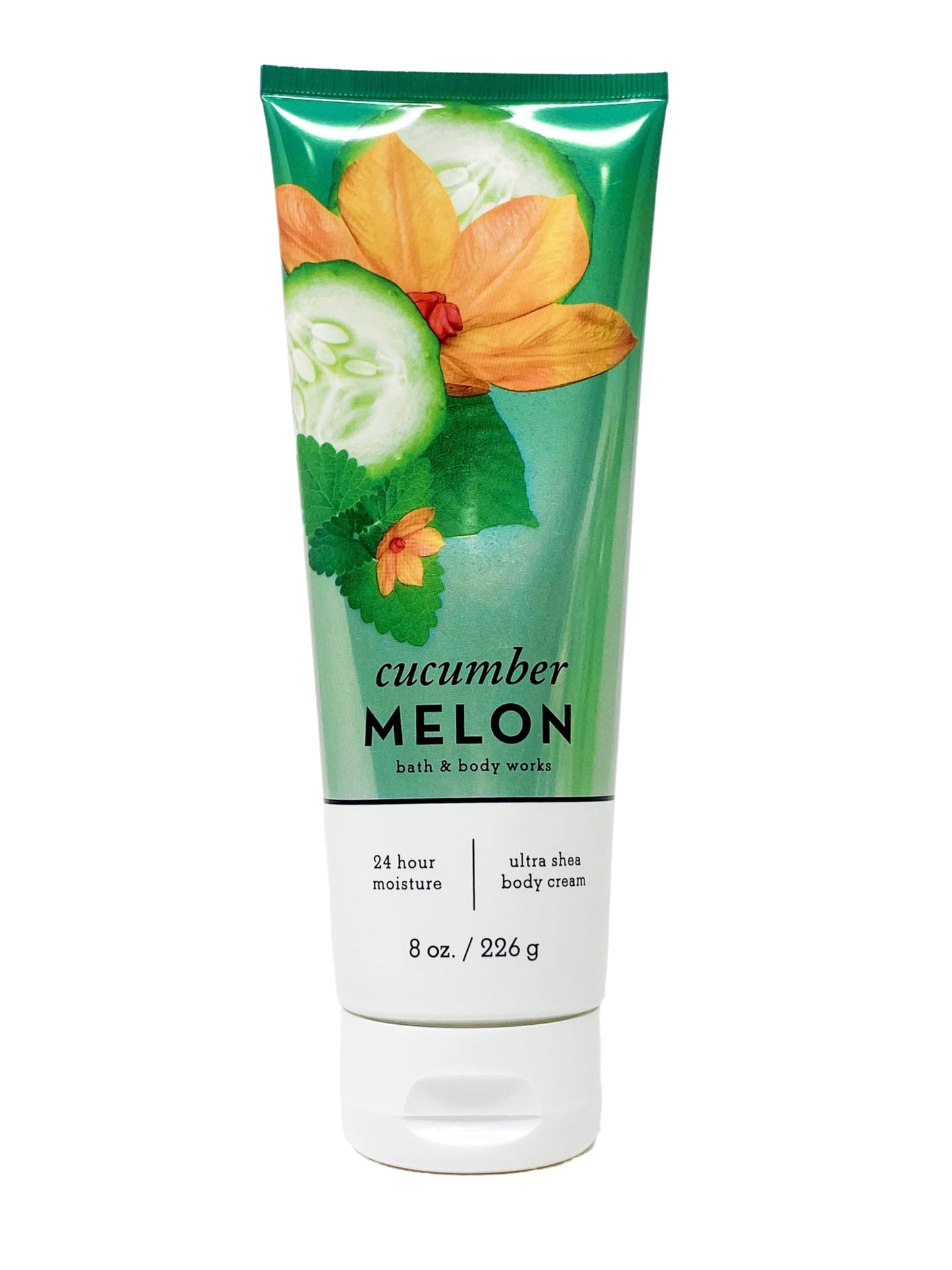 Bath & Body Works Cucumber Melon Gold Woven Basket 4 Piece Gift Set - Fine Fragrance Mist, Body Cream, Body Lotion and Shower Gel With a Natural Oats Beauty and Personal Care Bath & Body Works