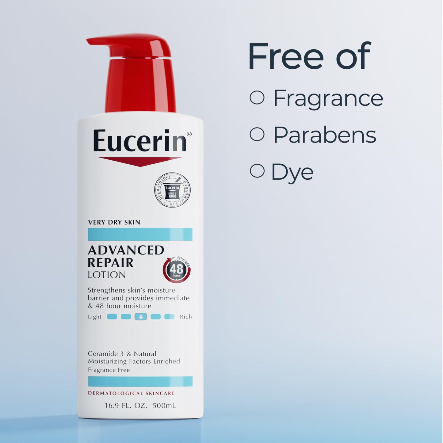 Eucerin Advanced Repair Body Lotion for Very Dry Skin, Unscented Lotion Formulated with Ceramides, 16.9 Fl Oz Bottle Beauty & Personal Care Eucerin