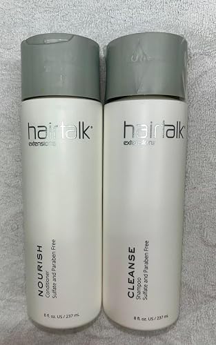 Hairtalk Cleanse Shampoo + Nourish Conditioner DUO - 8oz. each - NO sulfate and Paraben Beauty & Personal Care hairtalk