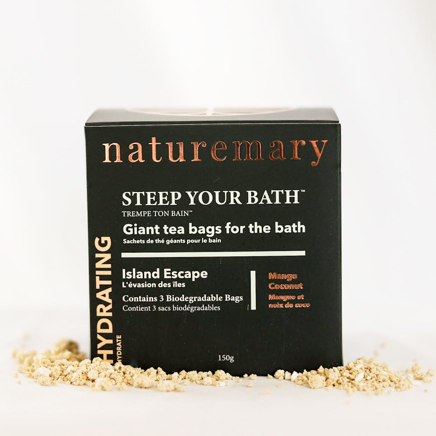 Naturemary Hydrating Steep Your Bath Island Escape - Moisturizing Bath Soak for Dry Skin - Bath Tea Rich in Minerals - Mango Coconut - 5.29 oz Beauty and Personal Care Naturemary