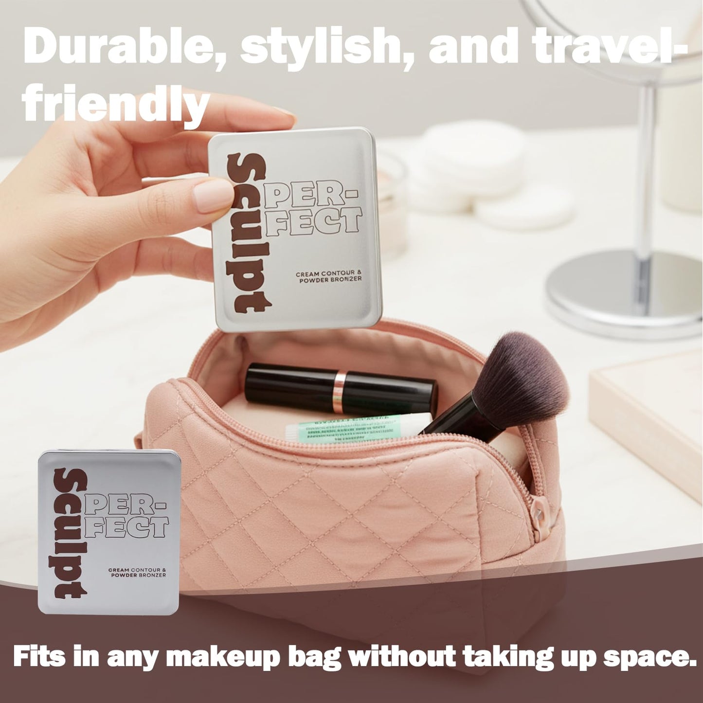 oz lab Sculpt Perfect Contour Bronzer Duo Palette - Matte Bronze Powder - Natural Sculpting & Warmth (02 COCOA CRAVE, Cream Contour: 0.09 oz / 2.5 g Beauty & Personal Care OZ LAB