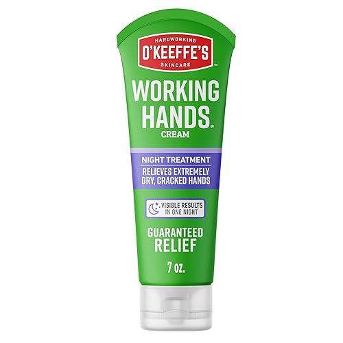 O'Keeffe's Working Hands Night Treatment Hand Cream for Extreme Dryness - 7 oz Tube (1 Pack) - Repairing Skincare for Cracked, Dry Hands Beauty & Personal Care O'Keeffe's