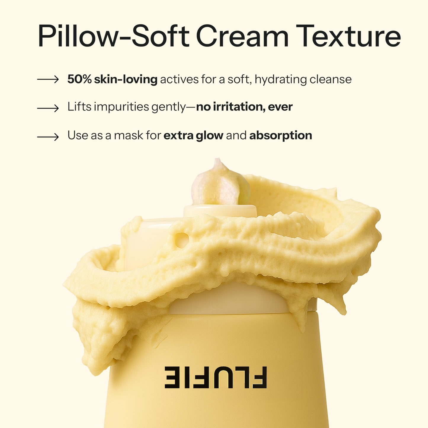 Flufie Whipped Facial Cleanser with Vitamin C & Honey - Brightening, Hydrating, Soothing & Pore Cleansing - Dermatologist Tested, Anti-Aging, Korean Beauty & Personal Care Flufie