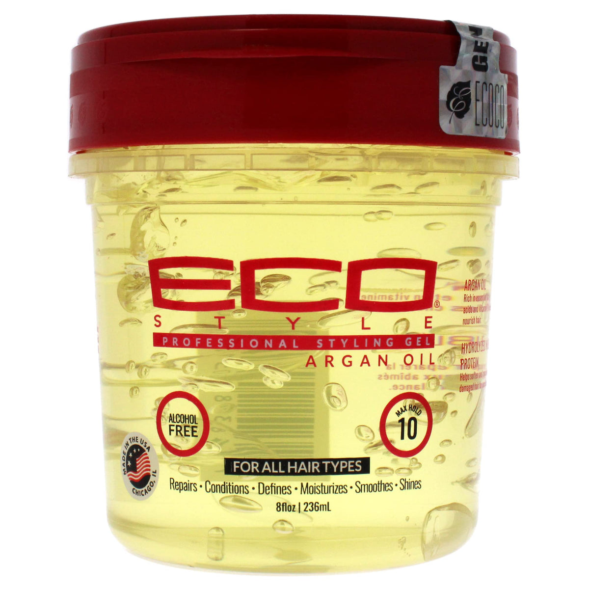ECOCO Moroccan Argan Oil Styling Gel, 8 Fluid Ounce Beauty & Personal Care ECOCO