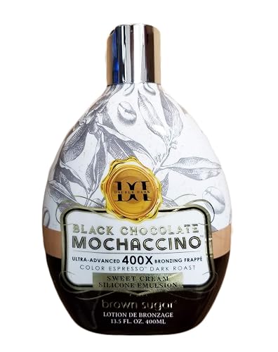 Brown Sugar Black Chocolate Double Dark Mochaccino 400X Bronzer - Ultra-Rich Tanning Lotion with Skin Softeners & Color Enhancers, 13.5 oz Bottle Beauty & Personal Care Brown Sugar