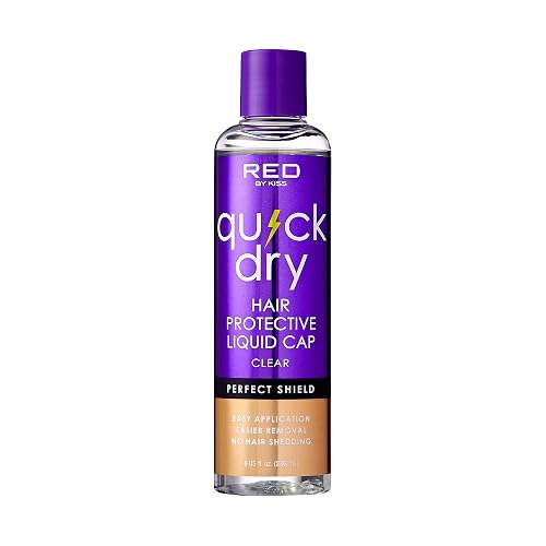 Red by Kiss Quick Dry Hair Protective Liquid Cap, Strong Lightweight Protection from Weaves Glue Damage, Fast Application, Quick Drying, & Easy Beauty & Personal Care Red by Kiss