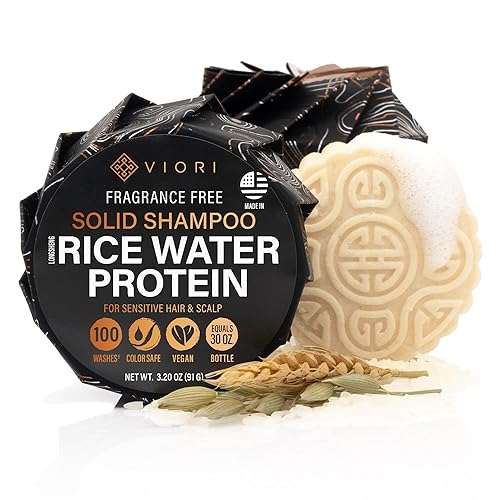 Viori Native Essence Shampoo Bar Made with Rice Water - Handcrafted All Natural Shampoo Bars - Sulfate Free Beauty & Personal Care Viori