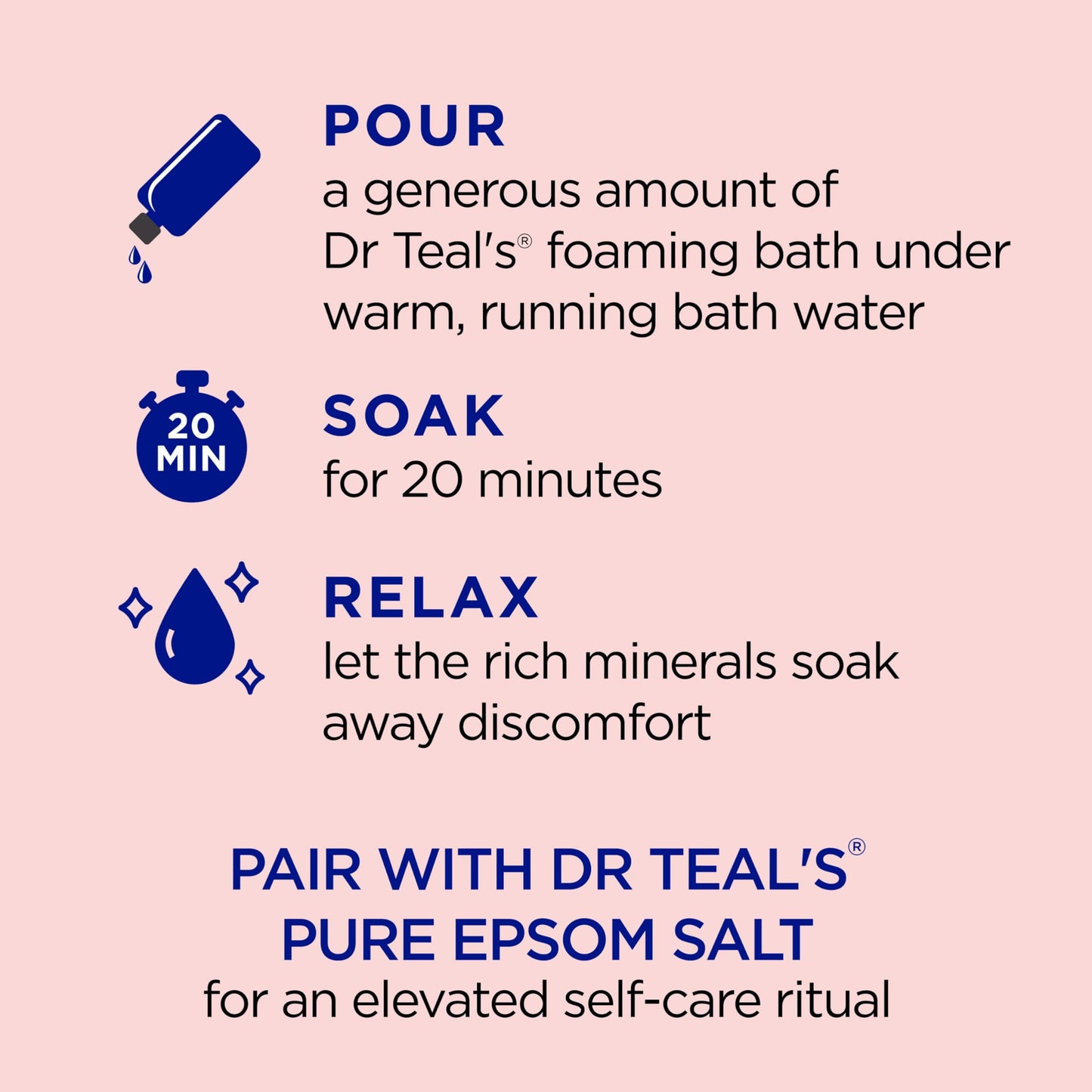 Dr Teal's Foaming Bath with Pure Epsom Salt, Ashwagandha, 34 fl oz (Pack of 4) Beauty and Personal Care Dr Teal's