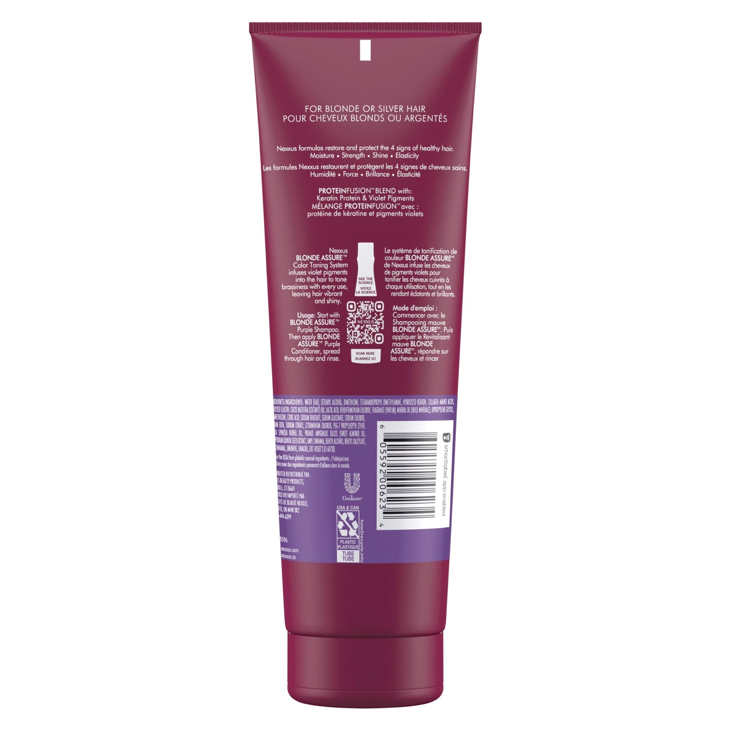Nexxus Hair Color Blonde Assure Purple Conditioner, Keratin, For Blonde and Bleached Hair, Color 8.5 oz Beauty & Personal Care Nexxus